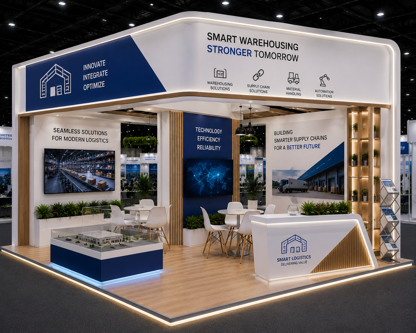 Custom Exhibition Stand for India Warehousing and Logistics Show